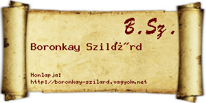 Boronkay Szilárd névjegykártya